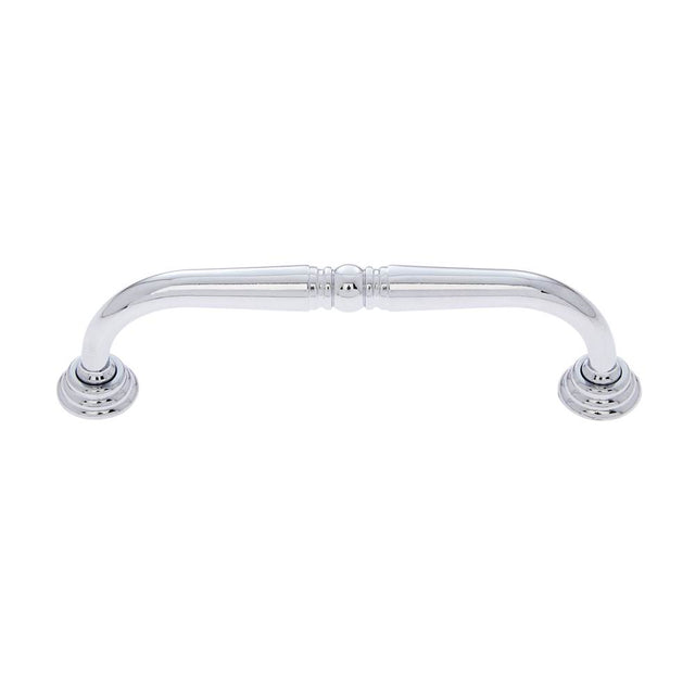 JVJ Hardware - Colonial Collection Polished Chrome Finish 96 mm c/c Colonial Pull with Rosettes, Composition Zamac - Polished Chrome