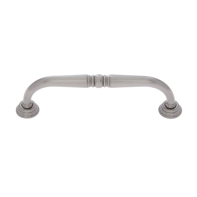 JVJ Hardware - Colonial Collection Satin Nickel Finish 96 mm c/c Colonial Pull with Rosettes, Composition Zamac - Satin Nickel