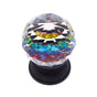 JVJ Hardware - Pure Elegance Collection Oil Rubbed Bronze Finish 40 mm (1-9/16'') Round Faceted 31 percent Leaded Crystal Knob With Prism - Oil Rubbed Bronze