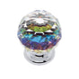 JVJ Hardware - Pure Elegance Collection Polished Chrome Finish 40 mm (1-9/16'') Round Faceted 31 percent Leaded Crystal Knob With Prism - Polished Chrome
