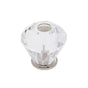 JVJ Hardware - Pure Elegance Collection Polished Nickel Finish 30 mm (1-3/16'') Diamond Cut 31 percent Leaded Crystal Knob - Polished Nickel