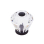 JVJ Hardware - Pure Elegance Collection Oil Rubbed Bronze Finish 30 mm (1-3/16'') Diamond Cut 31 percent Leaded Crystal Knob - Oil Rubbed Bronze