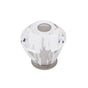JVJ Hardware - Pure Elegance Collection Satin Nickel Finish 30 mm (1-3/16'') Diamond Cut 31 percent Leaded Crystal Knob, Composition Leaded Crystal and Solid Brass - Satin Nickel