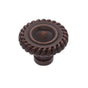 JVJ Hardware - Classic Collection Old World Bronze Finish 1-1/4'' English Rope Knob, Composition Solid Brass - Old World Bronze
