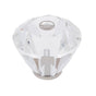 JVJ Hardware - Pure Elegance Collection Polished Nickel Finish 40 mm (1-9/16'') Diamond Cut 31 percent Leaded Crystal Knob - Polished Nickel