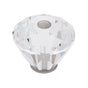 JVJ Hardware - Pure Elegance Collection Satin Nickel Finish 40 mm (1-9/16'') Diamond Cut 31 percent Leaded Crystal Knob, Composition Leaded Crystal and Solid Brass - Satin Nickel