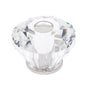 JVJ Hardware - Pure Elegance Collection Polished Nickel Finish 60 mm (2-3/8'') Diamond Cut 31 percent Leaded Crystal Knob - Polished Nickel