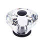 JVJ Hardware - Pure Elegance Collection Oil Rubbed Bronze Finish 60 mm (2-3/8'') Diamond Cut 31 percent Leaded Crystal Knob - Oil Rubbed Bronze