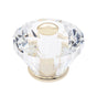 JVJ Hardware - Pure Elegance Collection 24K Gold Plated Finish 60 mm (2-3/8'') Diamond Cut 31 percent Leaded Crystal Knob - 24k Gold