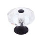 JVJ Hardware - Pure Elegance Collection Oil Rubbed Bronze Finish 35 mm (1-3/8'') Eight Sided Faceted 31 percent Leaded Crystal Knob - Oil Rubbed Bronze