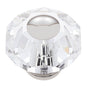 JVJ Hardware - Pure Elegance Collection Polished Nickel Finish 60 mm (2-3/8'') Eight Sided Faceted 31 percent Leaded Crystal Knob - Polished Nickel