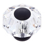 JVJ Hardware - Pure Elegance Collection Oil Rubbed Bronze Finish 60 mm (2-3/8'') Eight Sided Faceted 31 percent Leaded Crystal Knob - Oil Rubbed Bronze