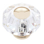 JVJ Hardware - Pure Elegance Collection 24K Gold Plated Finish 60 mm (2-3/8'') Eight Sided Faceted 31 percent Leaded Crystal Knob - 24k Gold