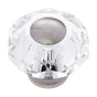 JVJ Hardware - Pure Elegance Collection Satin Nickel Finish 60 mm (2-3/8'') Eight Sided Faceted 31 percent Leaded Crystal Knob - Satin Nickel