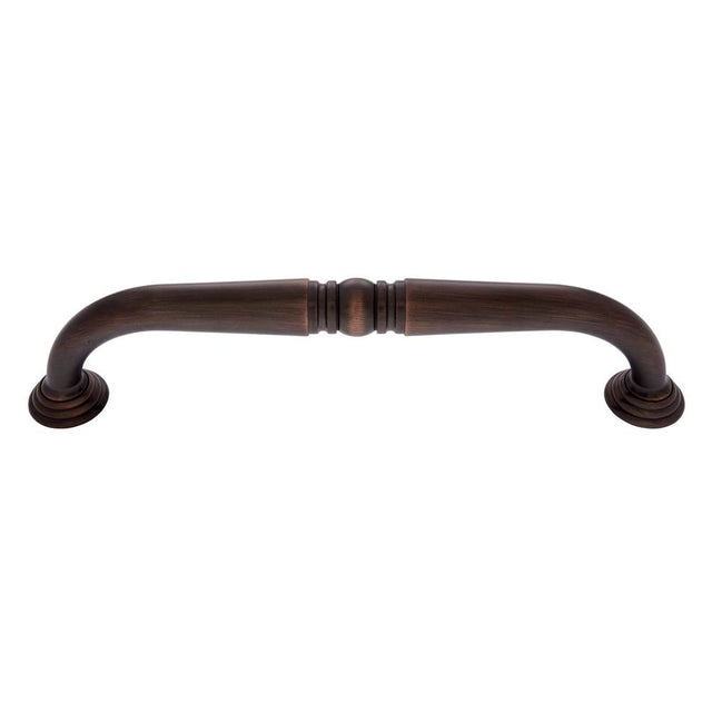 JVJ Hardware - Colonial Collection Old World Bronze Finish 12'' c/c  Colonial Refrigerator  Pull with Rosettes, Composition Zamac - Old World Bronze