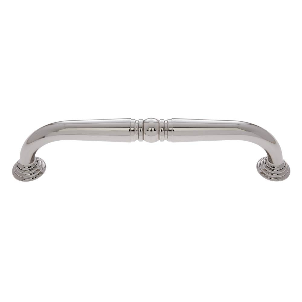 JVJ Hardware - Colonial Collection Polished Nickel Finish 12'' c/c  Colonial Refrigerator  Pull with Rosettes, Composition Zamac - Polished Nickel