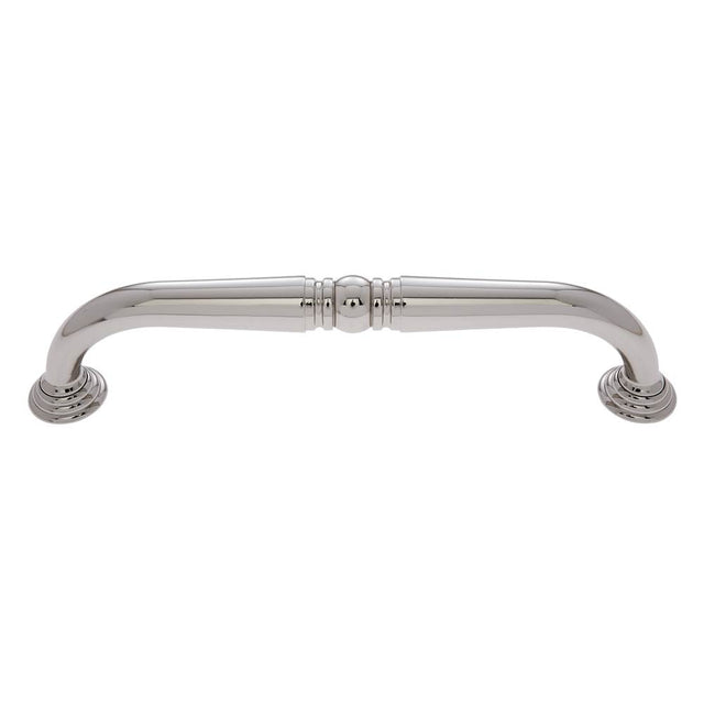 JVJ Hardware - Colonial Collection Polished Nickel Finish 12'' c/c  Colonial Refrigerator  Pull with Rosettes, Composition Zamac - Polished Nickel