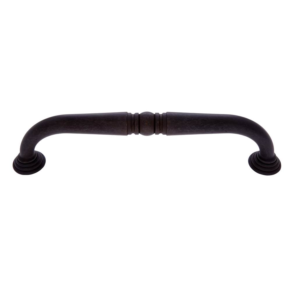 JVJ Hardware - Colonial Collection Oil Rubbed Bronze Finish 12'' c/c  Colonial Refrigerator  Pull with Rosettes, Composition Zamac - Oil Rubbed Bronze