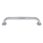 JVJ Hardware - Colonial Collection Polished Chrome Finish 12'' c/c  Colonial Refrigerator  Pull with Rosettes, Composition Zamac - Polished Chrome