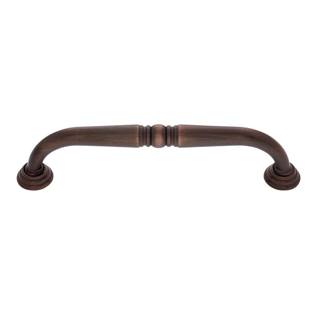 JVJ Hardware - Colonial Collection Old World Bronze Finish 6'' c/c Colonial Refrigerator  Pull with Rosettes, Composition Zamac - Old World Bronze