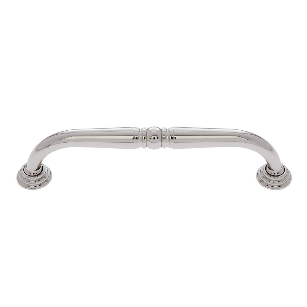 JVJ Hardware - Colonial Collection Polished Nickel Finish 6'' c/c Colonial Refrigerator  Pull with Rosettes, Composition Zamac - Polished Nickel