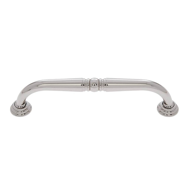 JVJ Hardware - Colonial Collection Polished Nickel Finish 6'' c/c Colonial Refrigerator  Pull with Rosettes, Composition Zamac - Polished Nickel