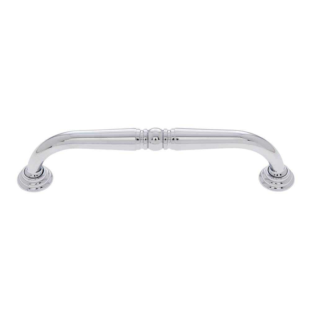 JVJ Hardware - Colonial Collection Polished Chrome Finish 6'' c/c Colonial Refrigerator  Pull with Rosettes, Composition Zamac - Polished Chrome