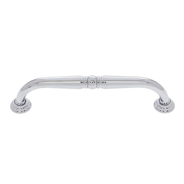 JVJ Hardware - Colonial Collection Polished Chrome Finish 6'' c/c Colonial Refrigerator  Pull with Rosettes, Composition Zamac - Polished Chrome