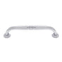 JVJ Hardware - Colonial Collection Polished Chrome Finish 6'' c/c Colonial Refrigerator  Pull with Rosettes, Composition Zamac - Polished Chrome