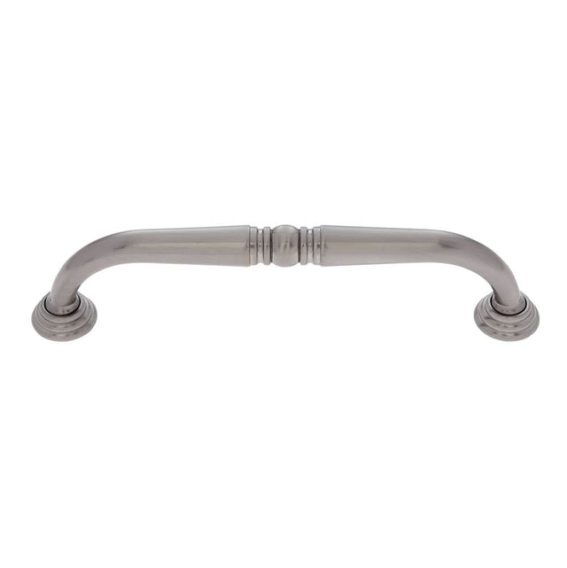 JVJ Hardware - Colonial Collection Satin Nickel Finish 6'' c/c Colonial Refrigerator  Pull with Rosettes, Composition Zamac - Satin Nickel