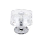 JVJ Hardware - Pure Elegance Collection Polished Chrome Finish 28 mm (1-1/8'') Square 31 percent Leaded Crystal Knob With Cap - Polished Chrome