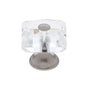JVJ Hardware - Pure Elegance Collection Satin Nickel Finish 28 mm (1-1/8'') Square 31 percent Leaded Crystal Knob With Cap - Satin Nickel