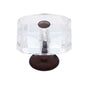 JVJ Hardware - Pure Elegance Collection Old World Bronze Finish 35 mm (1-3/8'') Square 31 percent Leaded Crystal Knob With Cap - Old World Bronze
