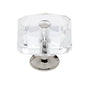 JVJ Hardware - Pure Elegance Collection Polished Nickel Finish 35 mm (1-3/8'') Square 31 percent Leaded Crystal Knob With Cap - Polished Nickel