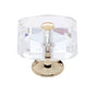 JVJ Hardware - Pure Elegance Collection 24K Gold Plated Finish 35 mm (1-3/8'') Square 31 percent Leaded Crystal Knob With Cap - 24k Gold