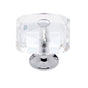 JVJ Hardware - Pure Elegance Collection Polished Chrome Finish 35 mm (1-3/8'') Square 31 percent Leaded Crystal Knob With Cap - Polished Chrome