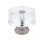 JVJ Hardware - Pure Elegance Collection Satin Nickel Finish 35 mm (1-3/8'') Square 31 percent Leaded Crystal Knob With Cap - Satin Nickel