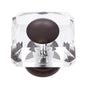 JVJ Hardware - Pure Elegance Collection Old World Bronze Finish 50 mm (2'') Square 31 percent Leaded Crystal Knob With Cap - Old World Bronze