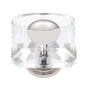 JVJ Hardware - Pure Elegance Collection Polished Nickel Finish 50 mm (2'') Square 31 percent Leaded Crystal Knob With Cap - Polished Nickel