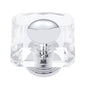 JVJ Hardware - Pure Elegance Collection Polished Chrome Finish 50 mm (2'') Square 31 percent Leaded Crystal Knob With Cap - Polished Chrome