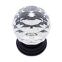 JVJ Hardware - Pure Elegance Collection Oil Rubbed Bronze Finish 50 mm (2'') Round Faceted 31 percent Leaded Crystal Knob - Oil Rubbed Bronze