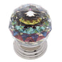 JVJ Hardware - Pure Elegance Collection Polished Nickel Finish 50 mm (2'') Round Faceted 31 percent Leaded Crystal Knob with Prism - Polished Nickel