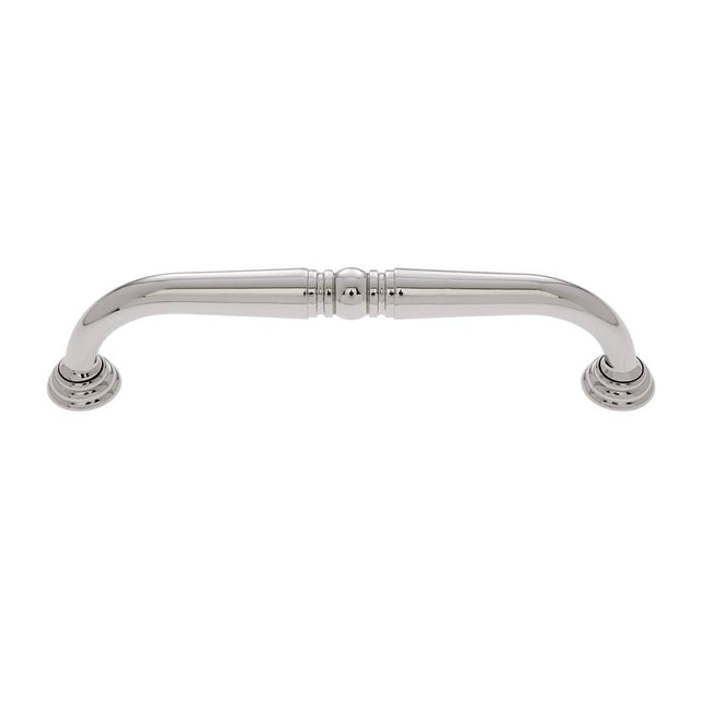 JVJ Hardware - Colonial Collection Polished Nickel Finish 8'' c/c Colonial Refrigerator Pull with Rosettes, Composition Zamac - Polished Nickel