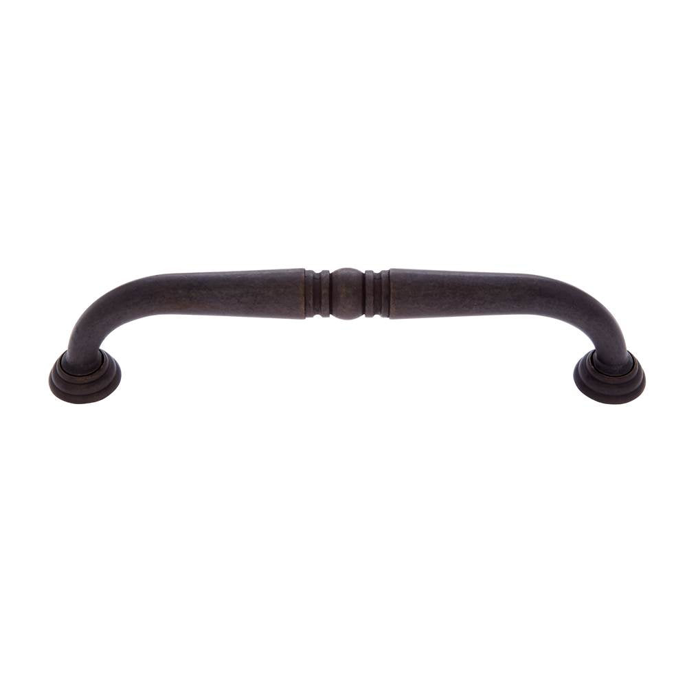 JVJ Hardware - Colonial Collection Oil Rubbed Bronze Finish 8'' c/c Colonial Refrigerator Pull with Rosettes, Composition Zamac - Oil Rubbed Bronze