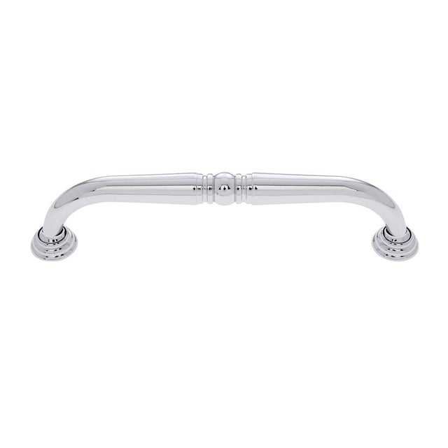 JVJ Hardware - Colonial Collection Polished Chrome Finish 8'' c/c Colonial Refrigerator Pull with Rosettes, Composition Zamac - Polished Chrome