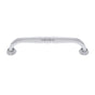 JVJ Hardware - Colonial Collection Polished Chrome Finish 8'' c/c Colonial Refrigerator Pull with Rosettes, Composition Zamac - Polished Chrome