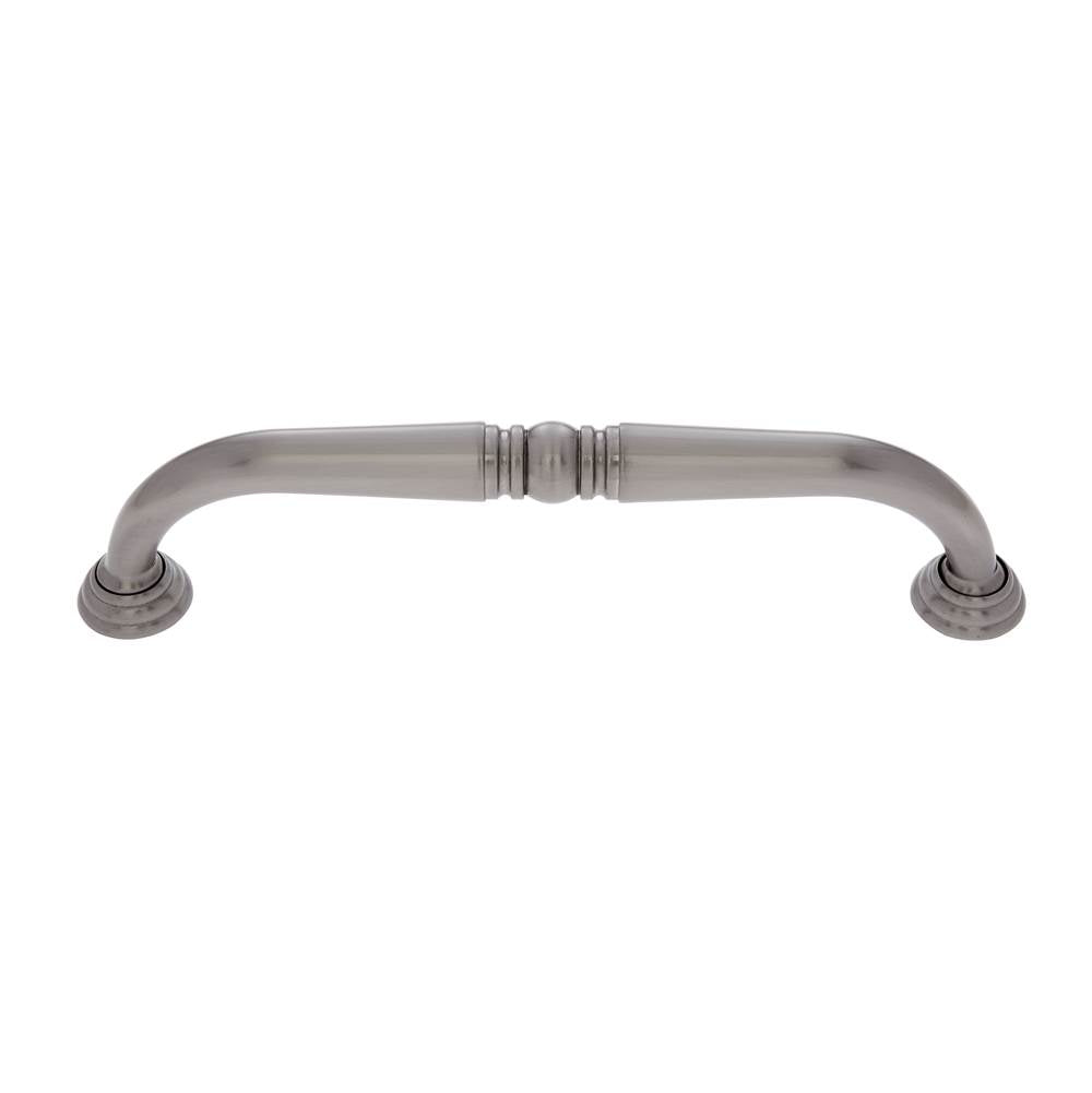 JVJ Hardware - Colonial Collection Satin Nickel Finish 8'' c/c Colonial Refrigerator Pull with Rosettes, Composition Zamac - Satin Nickel