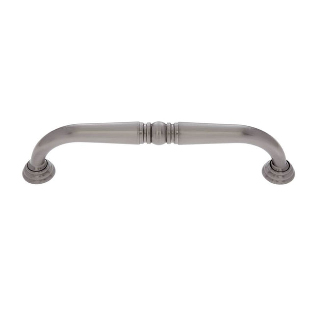 JVJ Hardware - Colonial Collection Satin Nickel Finish 8'' c/c Colonial Refrigerator Pull with Rosettes, Composition Zamac - Satin Nickel