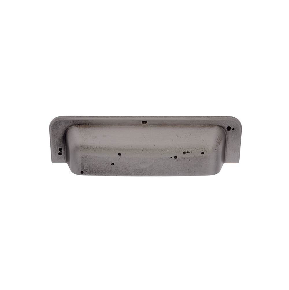 JVJ Hardware - Bedrock Collection Rustic Nickel 128 mm Rustic Square Cup Pull, Composition Zamac - Rustic Nickel