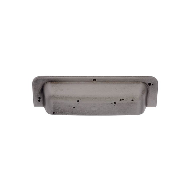 JVJ Hardware - Bedrock Collection Rustic Nickel 128 mm Rustic Square Cup Pull, Composition Zamac - Rustic Nickel